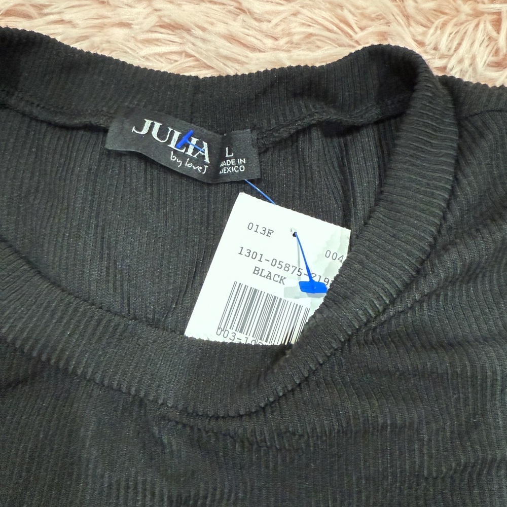 Black Crop Top with Cut Out Details - Picture 2 of 2